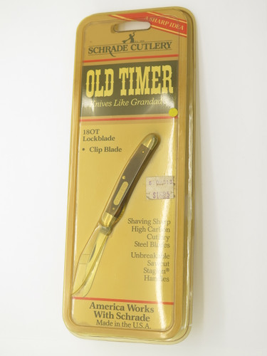 Vtg 1980s Schrade USA Mighty Mite 18OT Old Timer Folding Linerlock Pocket Knife
