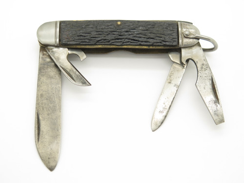 Vintage 1940s-50s Camillus New York 3.7" Multi Tool Folding Pocket Camp Knife
