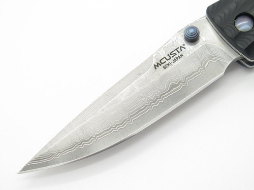 Mcusta Seki Japan Nobunaga MC-181D Micarta VG-10 Damascus Folding Knife No Clip