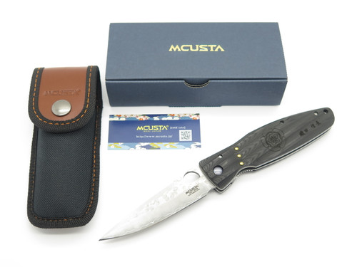 Mcusta Seki Japan MC-181G Nobunaga Micarta & SPG2 San Mai Folding Knife No Clip