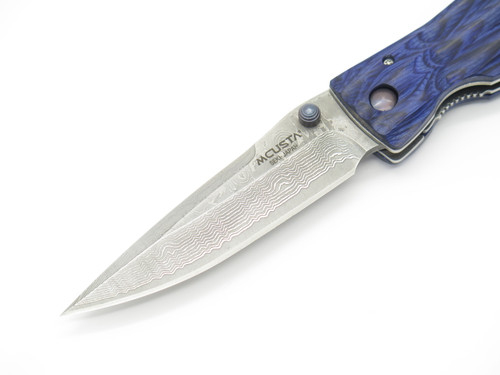 Mcusta Seki Japan MC-186D Masamune Blue & VG-10 Damascus Folding Knife No Clip