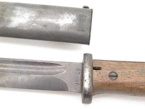 WWII Matching 1942 COF Eickhorn Original German Mauser K98 Bayonet Knife