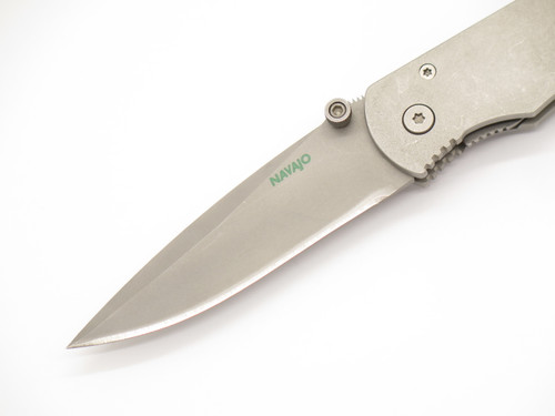 2010s CRKT Navajo 6002 Italy 3.87" AUS8 Stainless Linerlock Folding Pocket Knife
