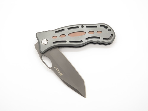 CRKT 7132 Thunderbolt 4.87" Gray Aluminum Liner Lock Folding Pocket Knife