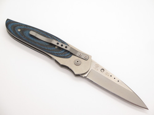 CRKT 8002 Viele Wasp 4.25" Blue Black Micarta Liner Lock Folding Pocket Knife