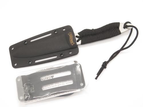 Walther 440A Solace Black Cord Fixed 8.25" Blade Knife & Sheath in Box