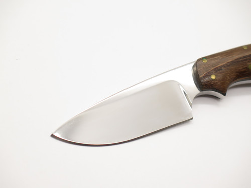 Terry Miller Nebraska USA Custom Fixed Blade Wood Handle 6.87" Hunting Knife