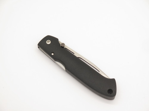 Vtg Beretta Airlight Seki Japan 4.25" Black Handle Lockback Folding Pocket Knife
