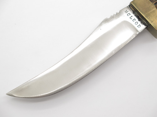 Custom McLeod Handmade Stag Handle Fixed 5" Blade Hunting Knife