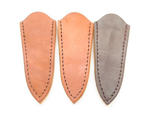 *blem - Custom USA Leather Fixed 3" Blade Brown Dagger Knife Boot Clip Sheath