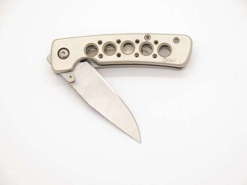 2000s CRKT 6601 Ace 3.37" Metal Handles Linerlock Folding Pocket Knife