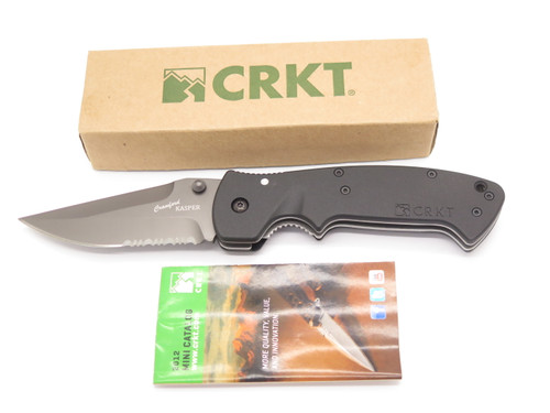 CRKT 6783ZN Crawford Kasper 5.37" Black Linerlock Folding Pocket Knife