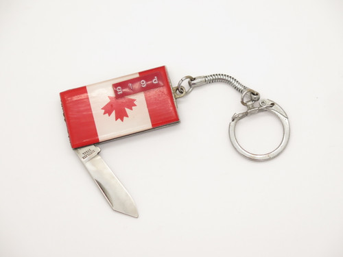 Vintage 1970s Seki Japan Made Canada Flag 2" Keychain Folding Pocket Knife