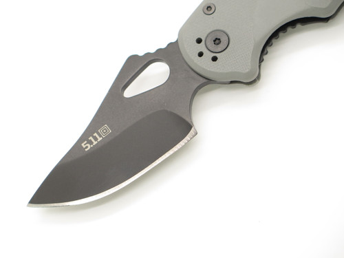 5.11 Bladetech Mike Vellekamp 4" Gray Linerlock Folding Pocket Knife