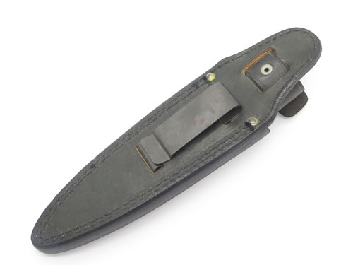 Vintage Junglee Seki Japan Clip Leather Fixed 5.75" Blade Dagger Knife Sheath