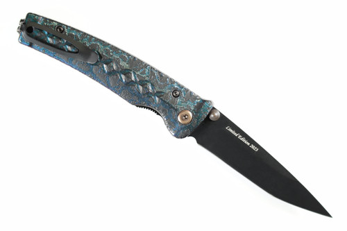 Mcusta MC-4BC-D7 Seki Japan Limited Katana Black/Teal Tanto Pocket Knife