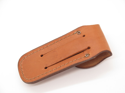 Case XX Brown Leather 4" Hobo Lockback Folding Pocket Knife Sheath