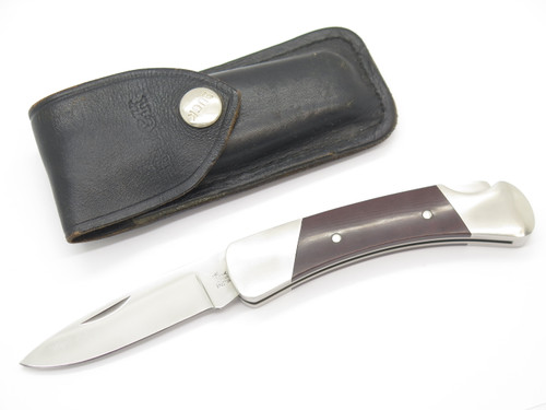 Pre-1984 Script Buck 500 Duke Micarta Handle Folding Lockback Pocket Knife