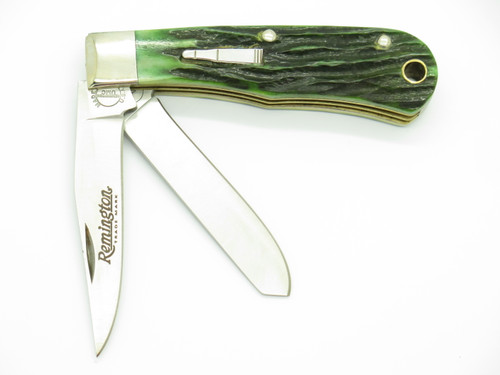 2012 Remington R1173 Old Faithful Bullet USA Green Trapper Folding Pocket Knife