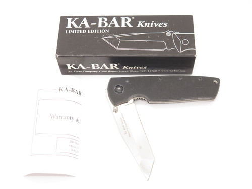 Vintage Ka-bar 2807 Limited Edition Tanto G10 Folding Linerlock Pocket Knife