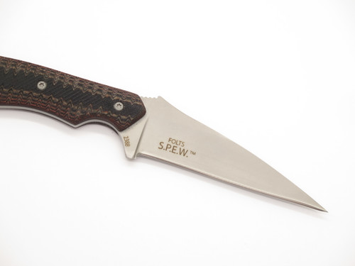 CRKT 2388 Folts SPEW Micarta Handle Fixed Blade Neck Knife & Sheath