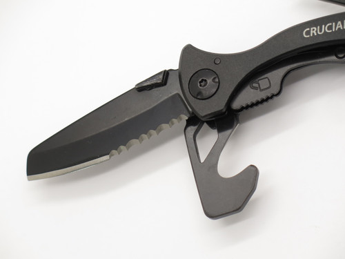 Gerber Crucial 3.5" Black Multi Tool Pliers Folding Pocket Knife