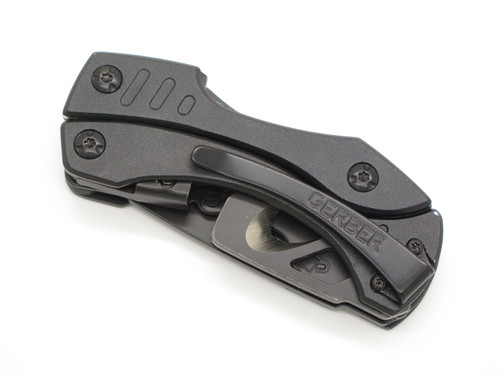 Gerber Crucial 3.5" Black Multi Tool Pliers Folding Pocket Knife