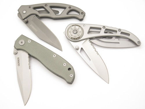 3 Pack Gerber Paraframe Ripstop II Air Ranger Folding Pocket Knife