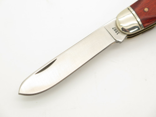 Vintage 1997 Remington R4468 Lumberjack USA Wood Muskrat Folding Pocket Knife