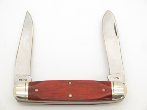 Vintage 1997 Remington R4468 Lumberjack USA Wood Muskrat Folding Pocket Knife