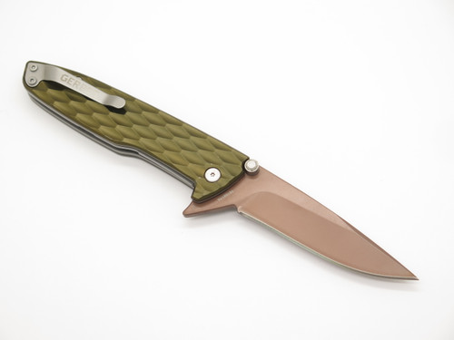 Gerber 1910617A One-Flip Green Bronze 4.5" Linerlock Folding Pocket Knife
