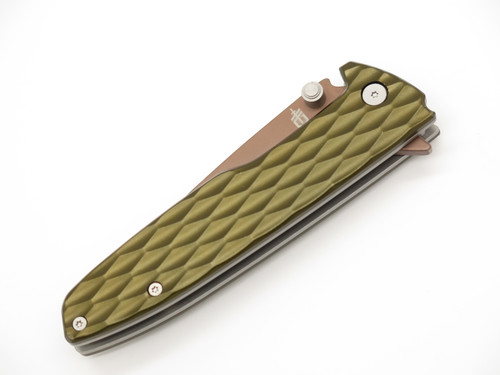 Gerber 1910617A One-Flip Green Bronze 4.5" Linerlock Folding Pocket Knife