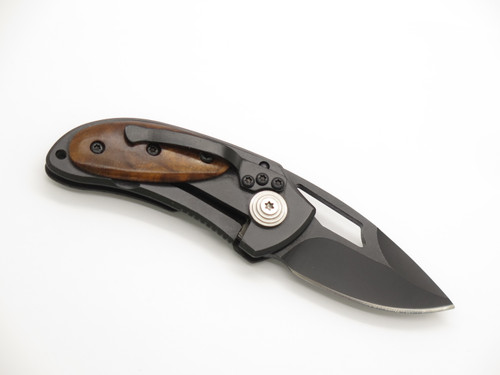 Gerber Small 3" Wood Handle Stainless Linerlock Folding Pocket Knife