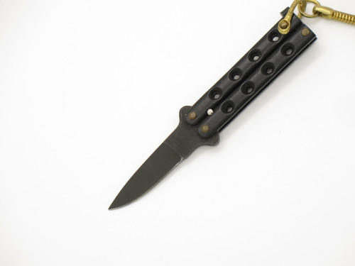 Vintage 1980s Herbertz Rostfrei Mini Seki Japan 2" Kechain Folding Balisong Butterfly Knife