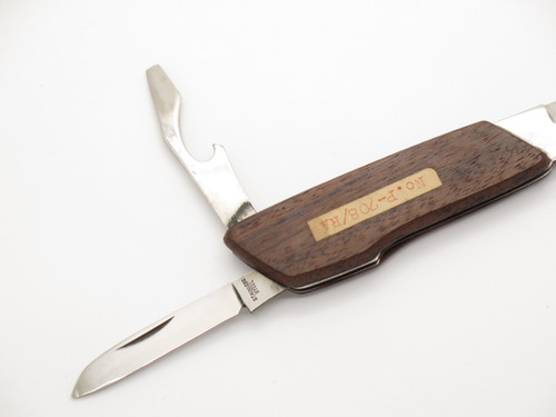Vintage 1960s P-708/RA Seki Japan Wood 8.37" Desk Letter Opener Folding Knife