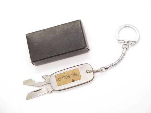 Vtg 1970s P-604-D Mini 1.75" Seki Japan Stainless Folding Pocket Knife Keychain