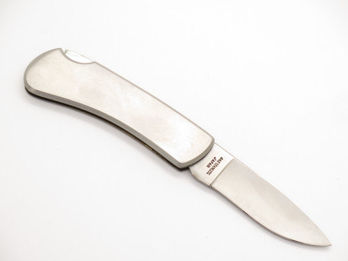 Vintage 1980s Sharp Seki Japan 3.25" Stainless Lockback Folding Pocket Knife