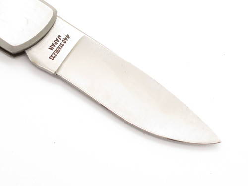 Vintage 1980s Sharp Seki Japan 3.25" Stainless Lockback Folding Pocket Knife
