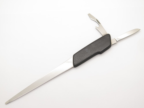 Vtg '70s P-708 Seki Japan Synthetic Black 8.37" Desk Letter Opener Folding Knife