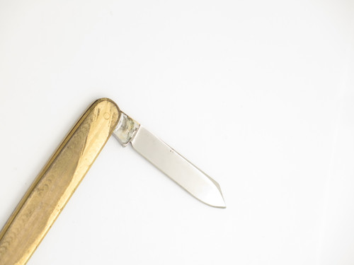 Vintage 1970s Swan Seki Japan Brass 7.12" Desk Letter Opener Folding Knife