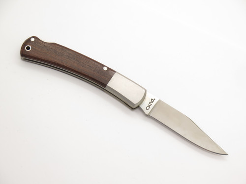 Vintage '80s Taiyo Seki Japan 3.75" Wood Stainless Lockback Folding Pocket Knife