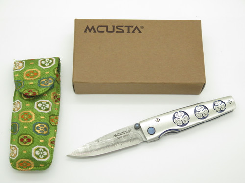 2010 Mcusta Seki Japan MC-91D Sakura VG-10 Damascus San Mai Folding Pocket Knife