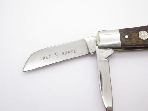 Vtg 1970s Boker USA Tree Brand 5974 4 Blade Congress Folding Pocket Knife
