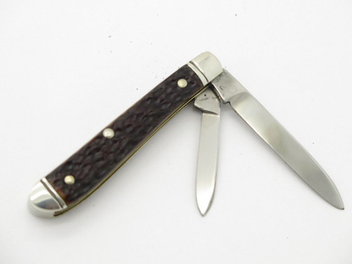 Vtg 1970s Boker USA Tree Brand 9903 2 Blade Jack Folding Pocket Knife