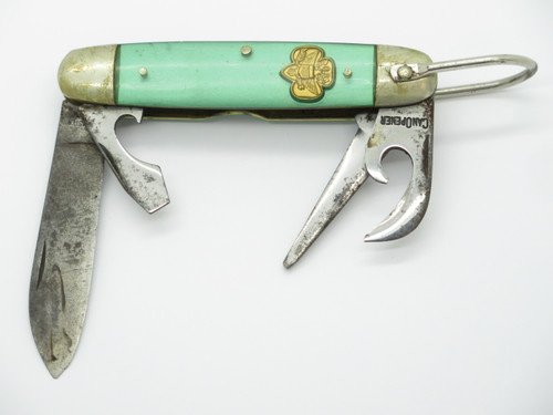 Vintage Kutmaster Utica USA 3.375" Folding Camp Girl Scout Folding Pocket Knife