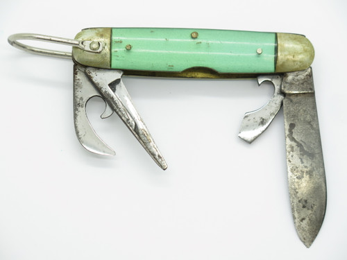 Vintage Kutmaster Utica USA 3.375" Folding Camp Girl Scout Folding Pocket Knife