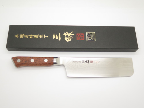 Mcusta Zanmai HK-3008D-B Seki Japan 160mm Nakiri Japanese Damascus Kitchen Knife