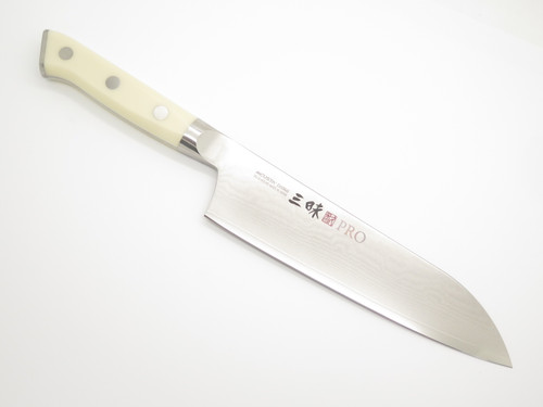 Mcusta Zanmai HK-3003D Seki Japan 180mm Japanese Damascus Kitchen Santoku Knife