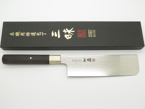 Mcusta Zanmai HZ2-3008D Seki Japan 165mm Nakiri Japanese Damascus Kitchen Knife