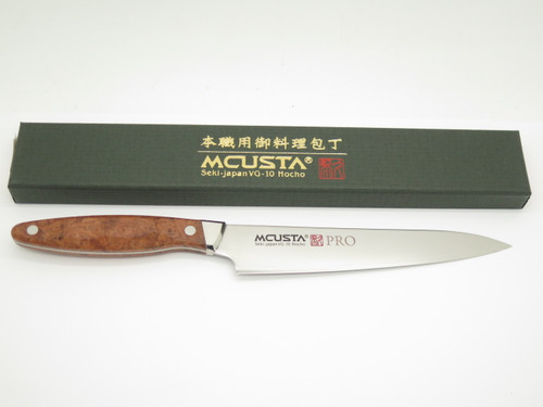 Mcusta Zanmai Burl 3002D Seki Japan Paring 150mm Japanese Damascus Kitchen Knife